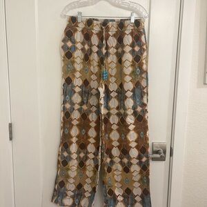Joie Multicolor Geometric Wide-Leg Pants